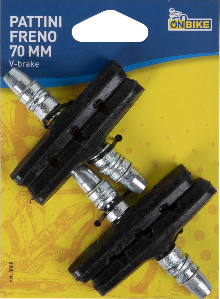 Pattini freni bici per MTB e city bike mod. v-brake quattro pezzi 70mm