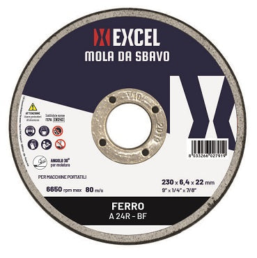 MOLA ABRASIVA EXCEL SGROSSO FERRO 115X6,4X22,23 confezione da PEZZI 5