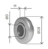 BOLIS CUSCINETTO X SUPP.TAPPAR.SFERA MINI MM.28 ART.1093