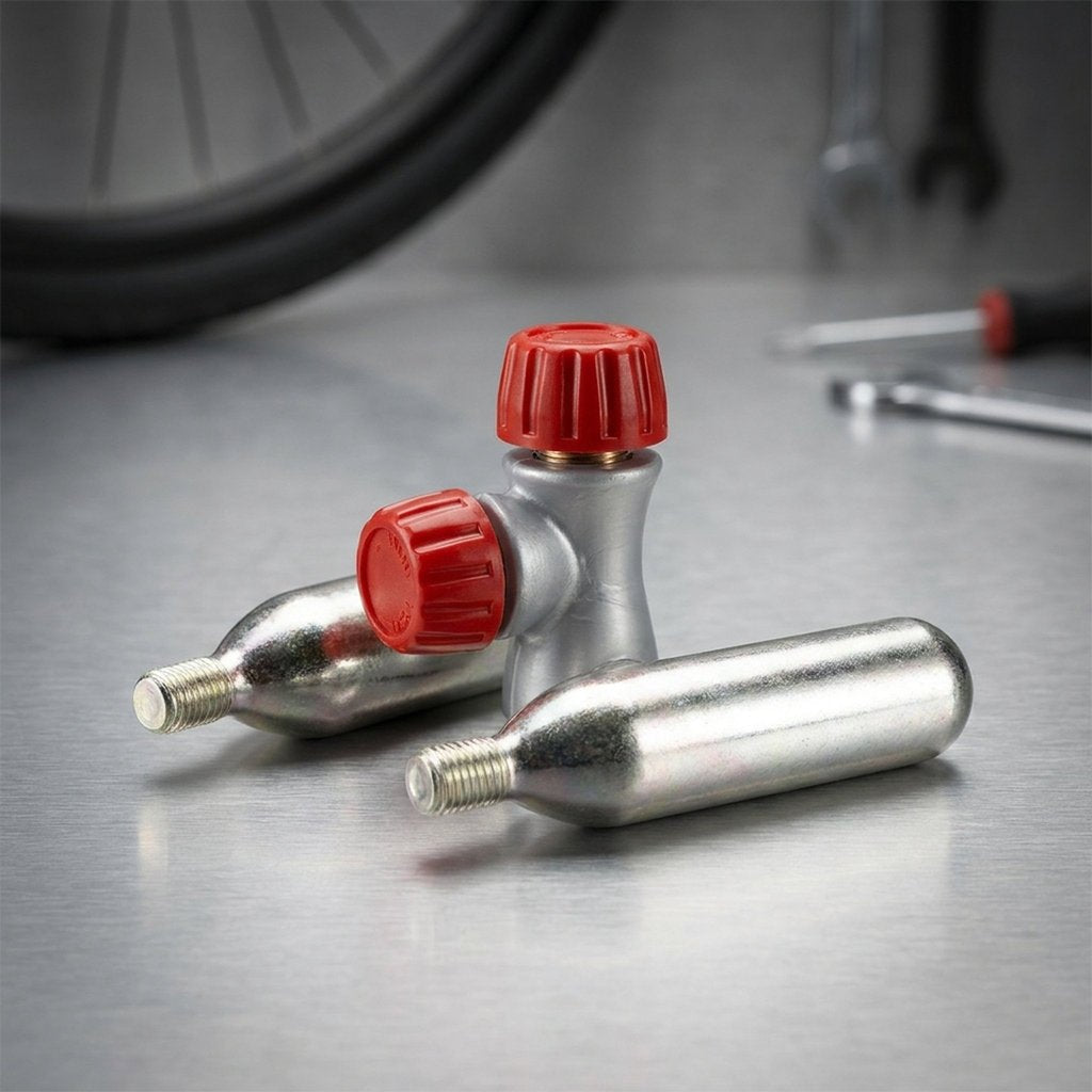 ON BIKE Erogatore Con Cartucce CO2 16 Gr Filettate Per Bicicletta  Kit