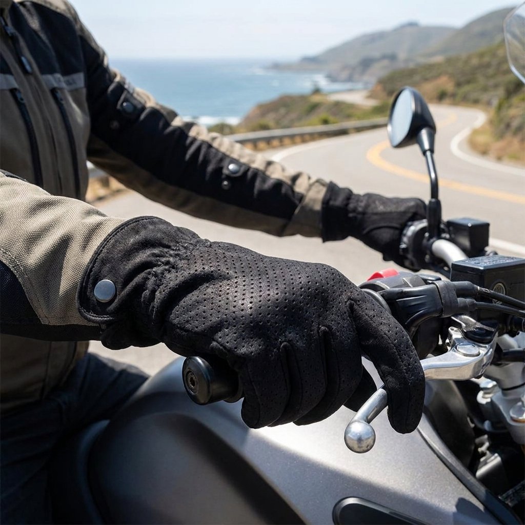 Xplorer Guanti Moto Light XXL  Pelle Scamosciata Traspirante