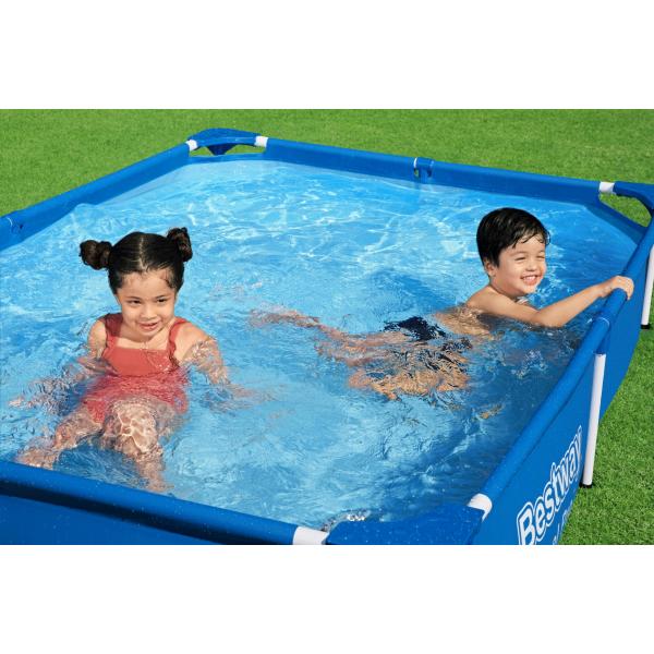 PISCINA RETT. BW STEEL PRO CM.221X150 H.43 56401