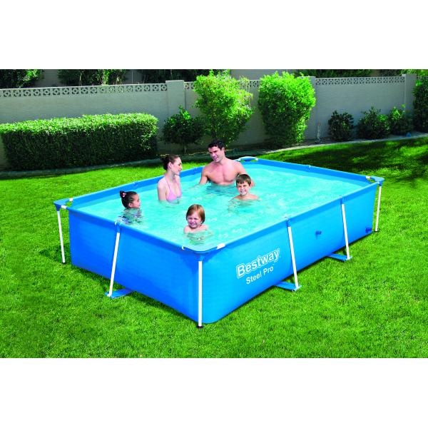 PISCINA RETT. BW STEEL PRO CM.259X170 H.61 56403