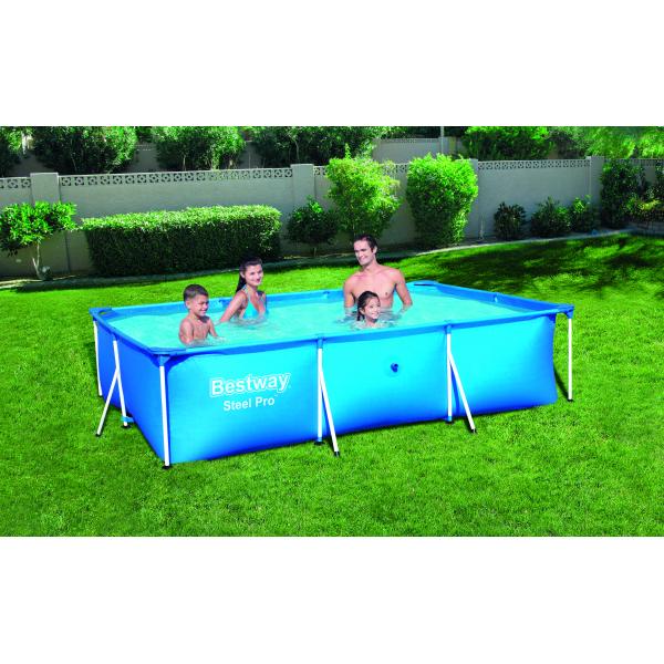 PISCINA RETT. BW STEEL PRO CM.300X201 H.66 56404