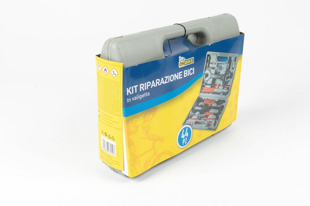 Kit riparazione bici in valigietta 44 pz universale 3,05 kg