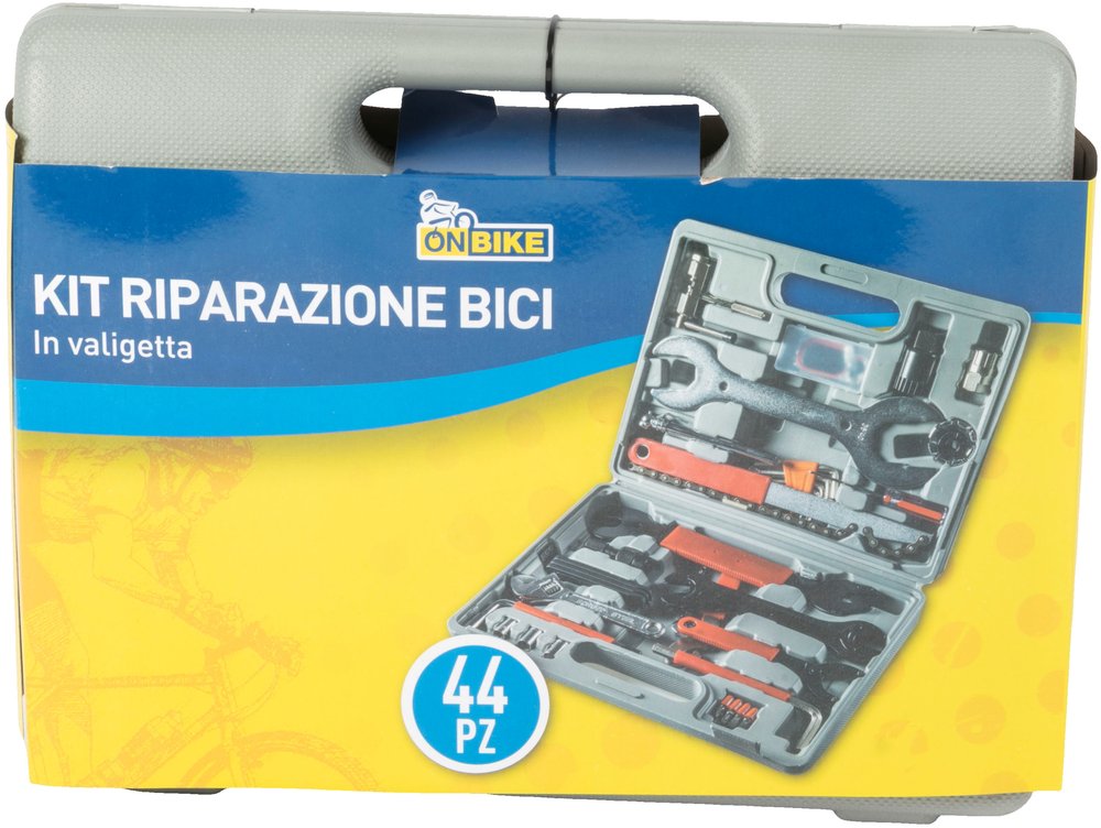 ON BIKE Kit Riparazione Bici 44 Pezzi Completo