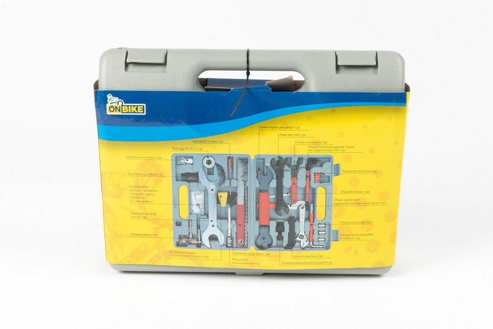 Kit riparazione bici in valigietta 44 pz universale 3,05 kg