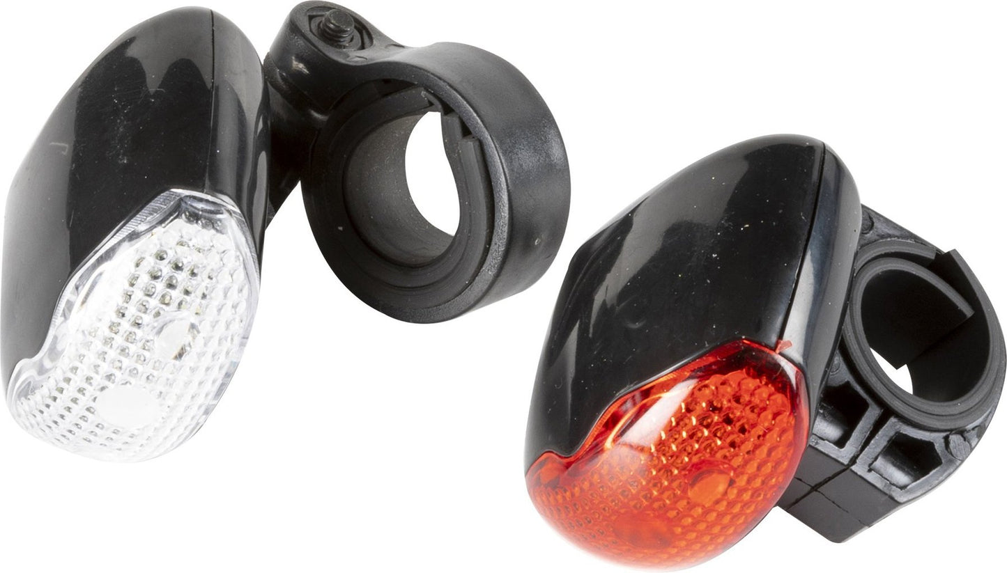 ON BIKE Coppia Fanalini Ant. E Post. 3 LED  Fanalini Bici Con Luce Fissa