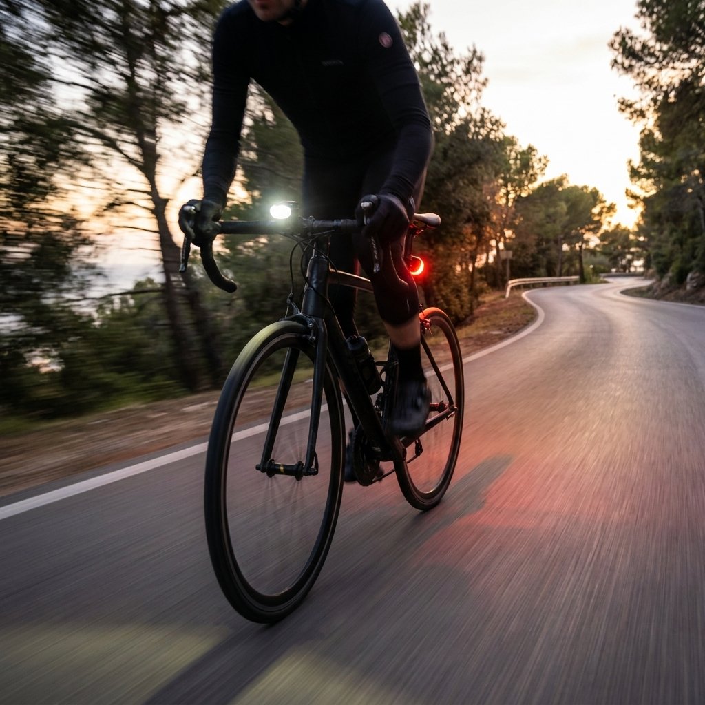 ON BIKE Coppia Fanalini Ant. E Post. 3 LED  Fanalini Bici Con Luce Fissa