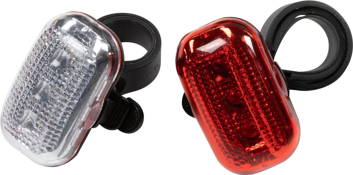 ON BIKE Coppia Fanalini Ovali Ant E Post 3 LED Fanali Bici  Luce Anteriore