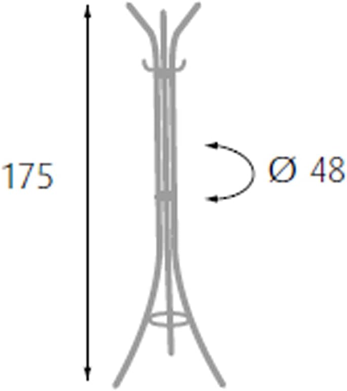 King Home Appendiabito acciaio 48x175 cm bianco
