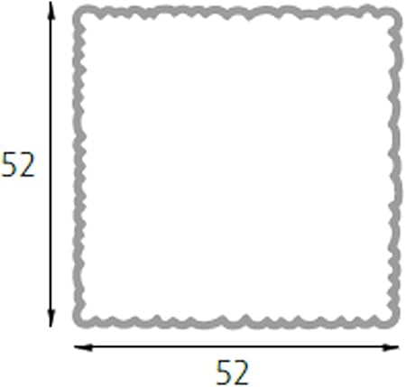 King Home TAPPETO INTERNO DOCCIA STONE NERO QUADRO in PVC 52x52 cm