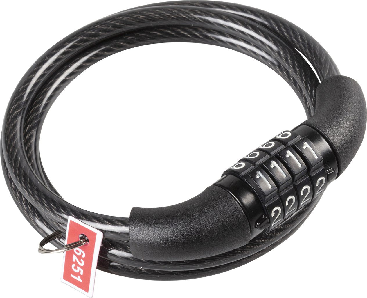 ON BIKE Antifurto A Spirale Con Combinazione 6x1000 mm  Lucchetto Bici