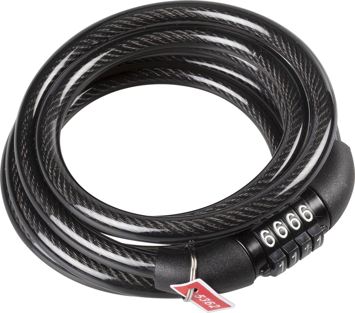 ON BIKE Antifurto A Spirale Con Combinazione 8x1600 mm  Lucchetto Cavo Acciaio
