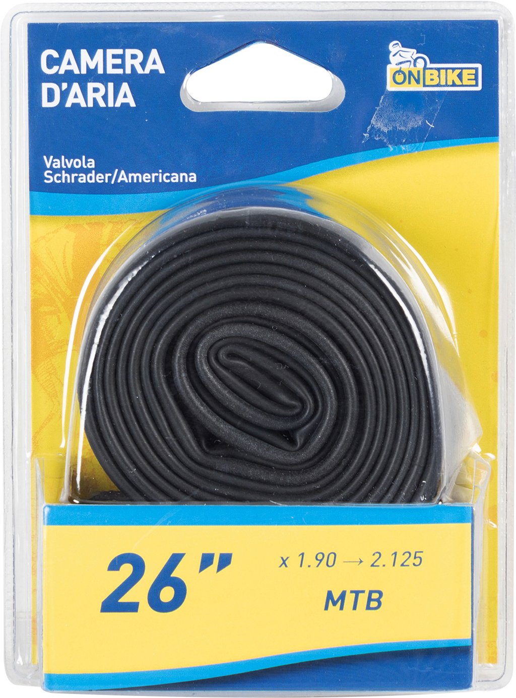 ON BIKE Camera d?Aria Bici 26" x 1.75 con Valvola Schrader/Americana ? Alta