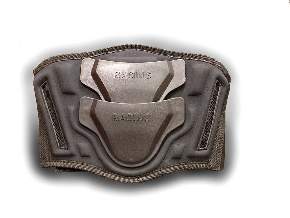 Fascia lombare di sostegno con protezioni laterali rigide