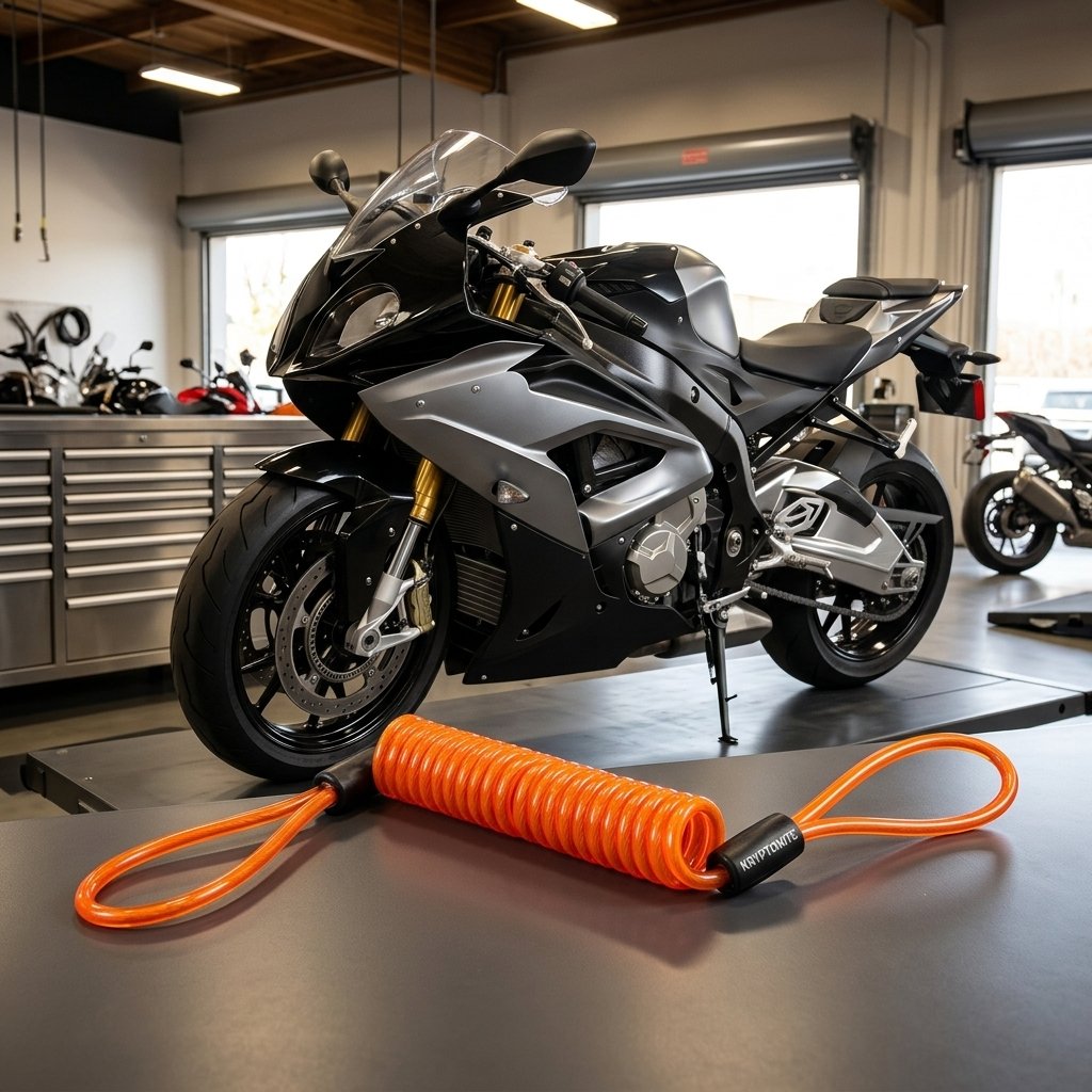 Xplorer Spirale Sicurezza Antifurto Moto 120 Cm Alta Visibilità