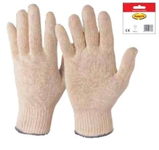 GUANTI TUTTO COTONE PESANTI DONNA P.MAGLIA TG. 6-7 confezione da PAIA 12