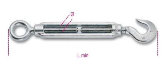 TENDITORE ZN ROBUR OCCHIO+GANCIO MM 6 1/4 ART.8006Z CE
