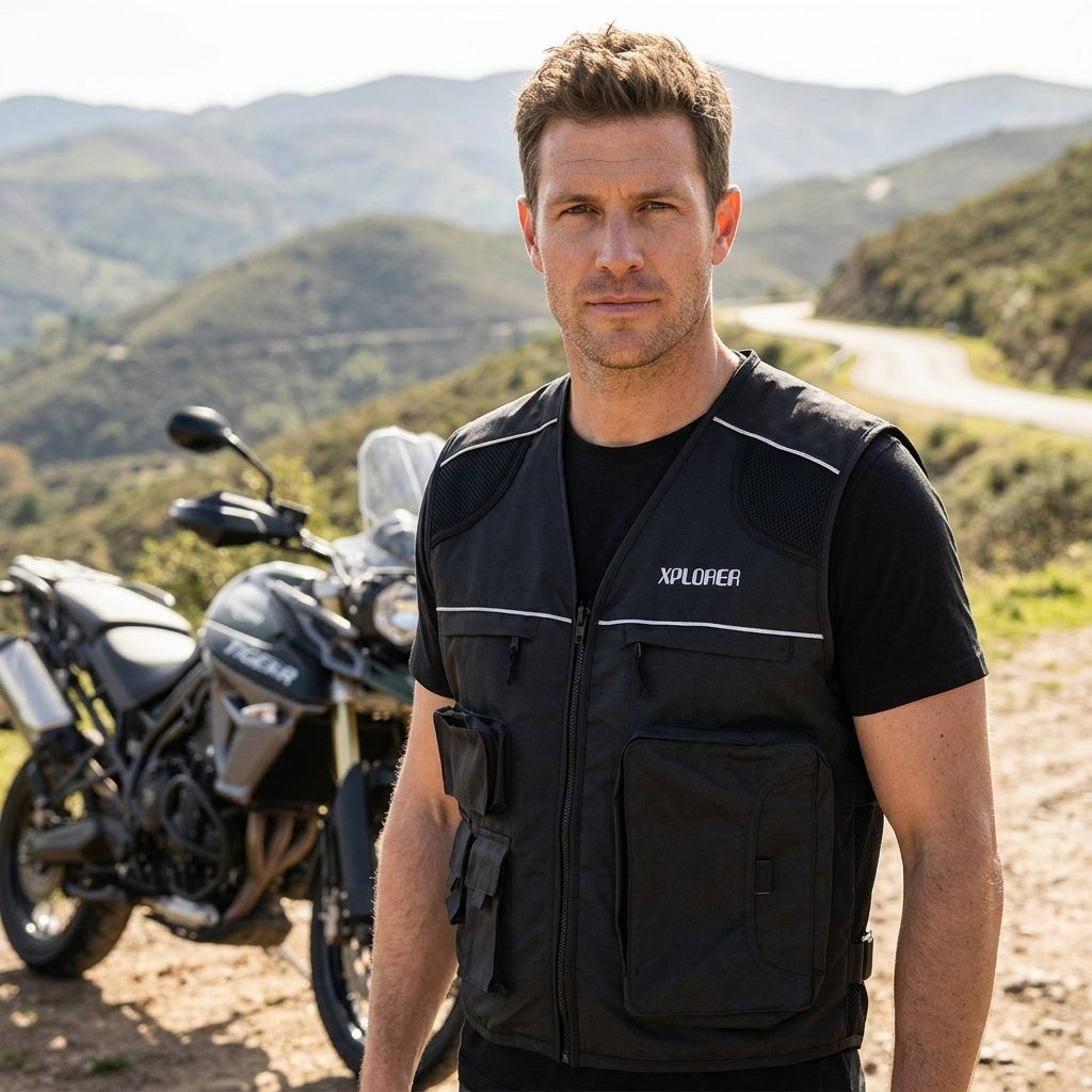 Gilet moto multitasche taglia XL