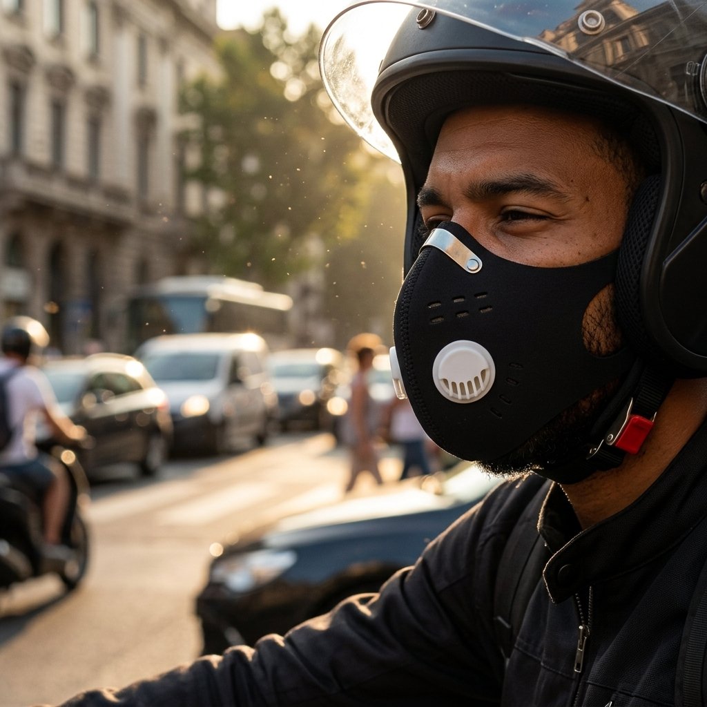 Xplorer Mascherina Anti Smog Con Filtro Traspirante E Regolabile