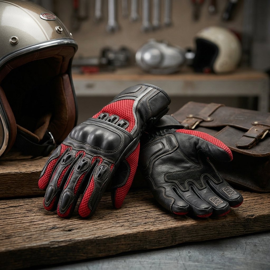 XPLORER Spirit guanti moto in pelle antishock dettagli rifrangenti tg. L