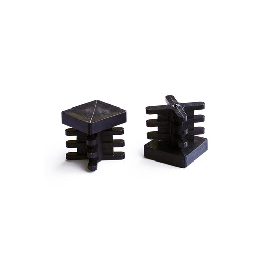 Puntali interni alettati quadri neri 18 x 18 mm. 8 pz.