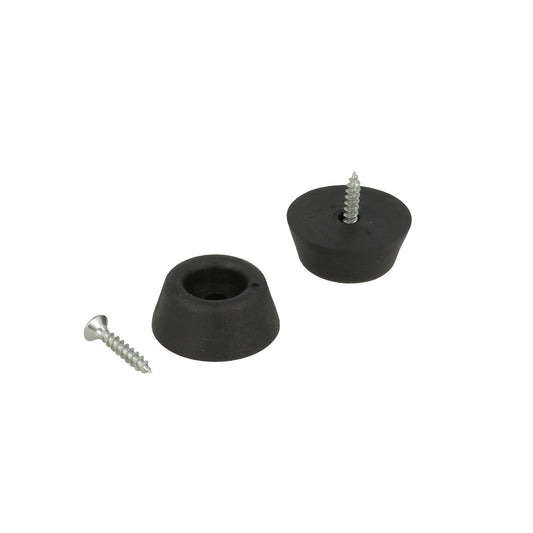 Paracolpi fermaporta con foro e viti  24 mm. 8 pz.
