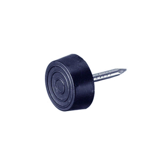 Scivoli in PVC neri con chiodo  15 mm. 8 pz.