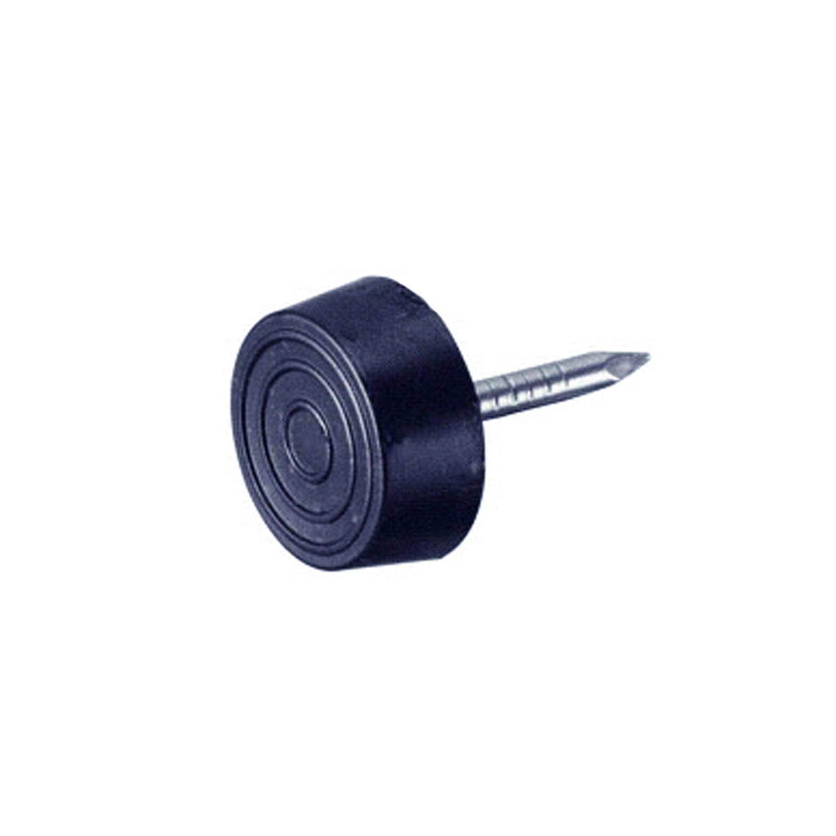 Scivoli in PVC neri con chiodo  20 mm. 8 pz.
