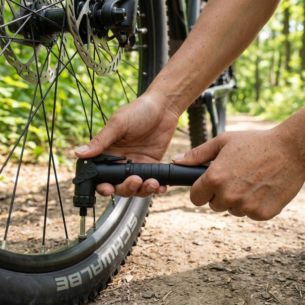 ON BIKE Mini Pompa Bici Portatile Presta/Schrader Con Supporto Telaio