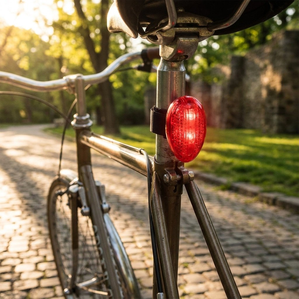 ON BIKE Fanale Posteriore LED 3 Funzioni Con Fascia Regolabile Per Bicicletta