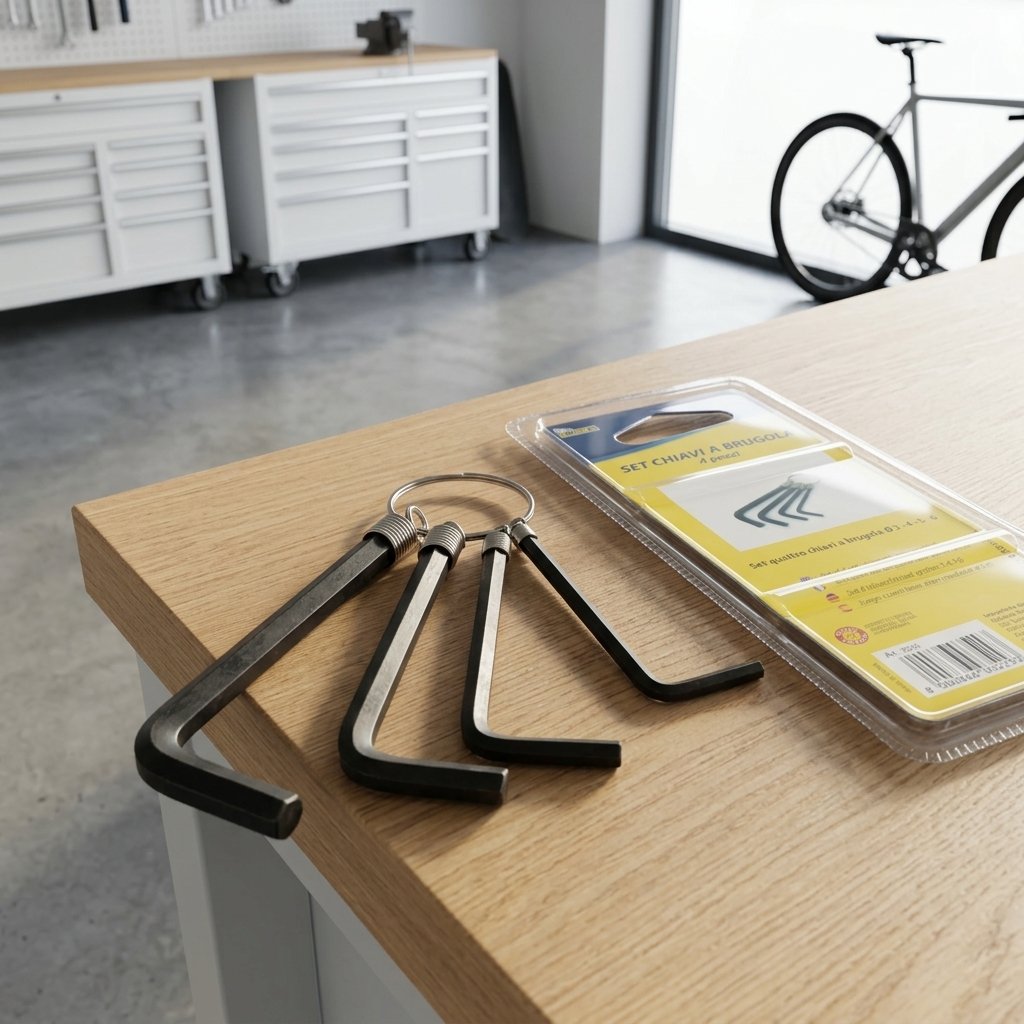 ON BIKE Set Quattro Chiavi A Brugola 3-4-5-6 mm  Set Universale Manutenzione