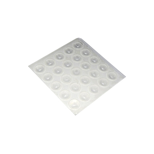 Paracolpi adesivi tondi trasparenti  10 mm. - spessore 3,0 mm. - 25 pz.