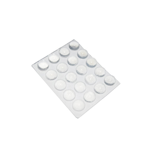 Paracolpi adesivi tondi trasparenti  13 mm. - spessore 7,5 mm. - 20 pz.