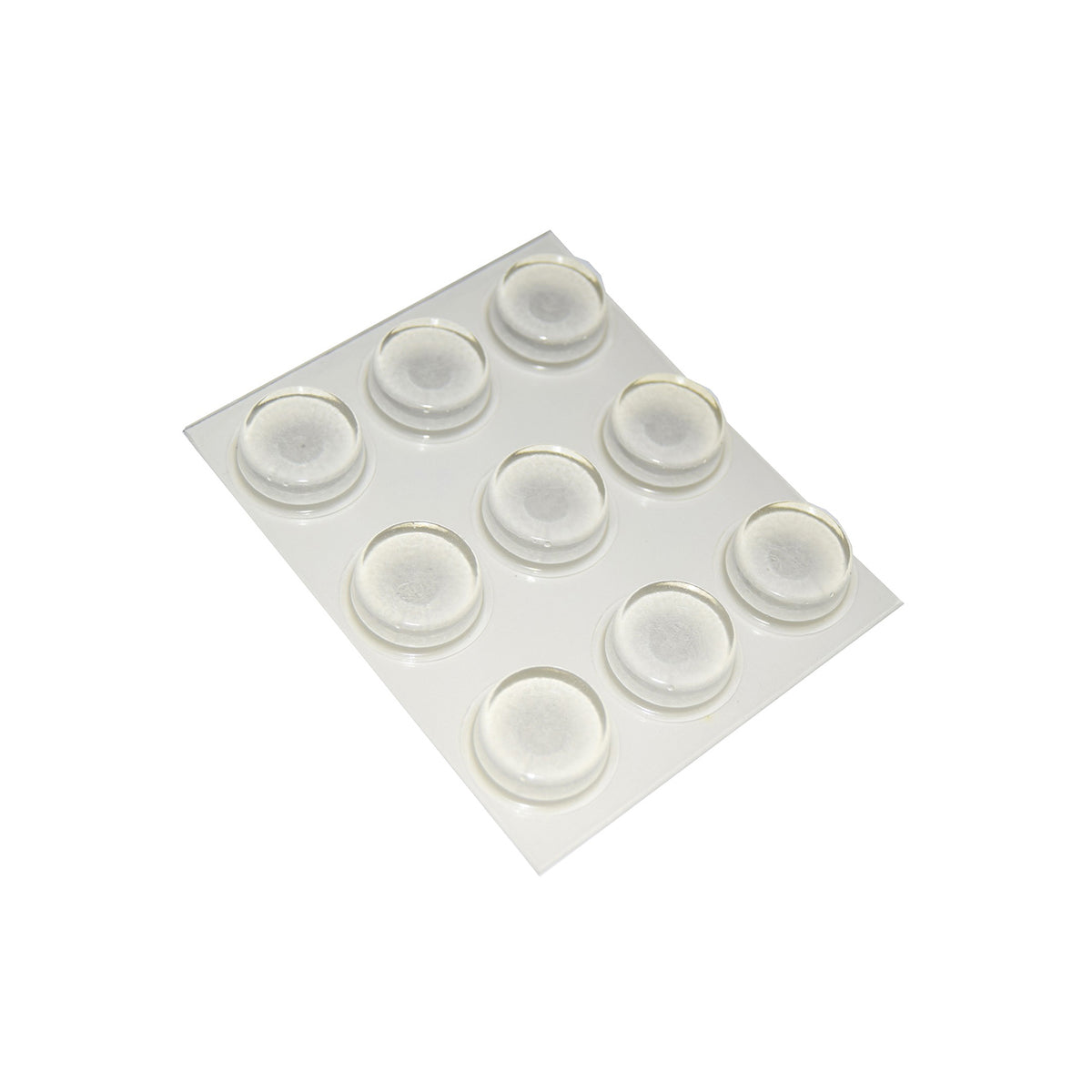 Paracolpi adesivi tondi trasparenti  20 mm. - spessore 6,2 mm. - 9 pz.