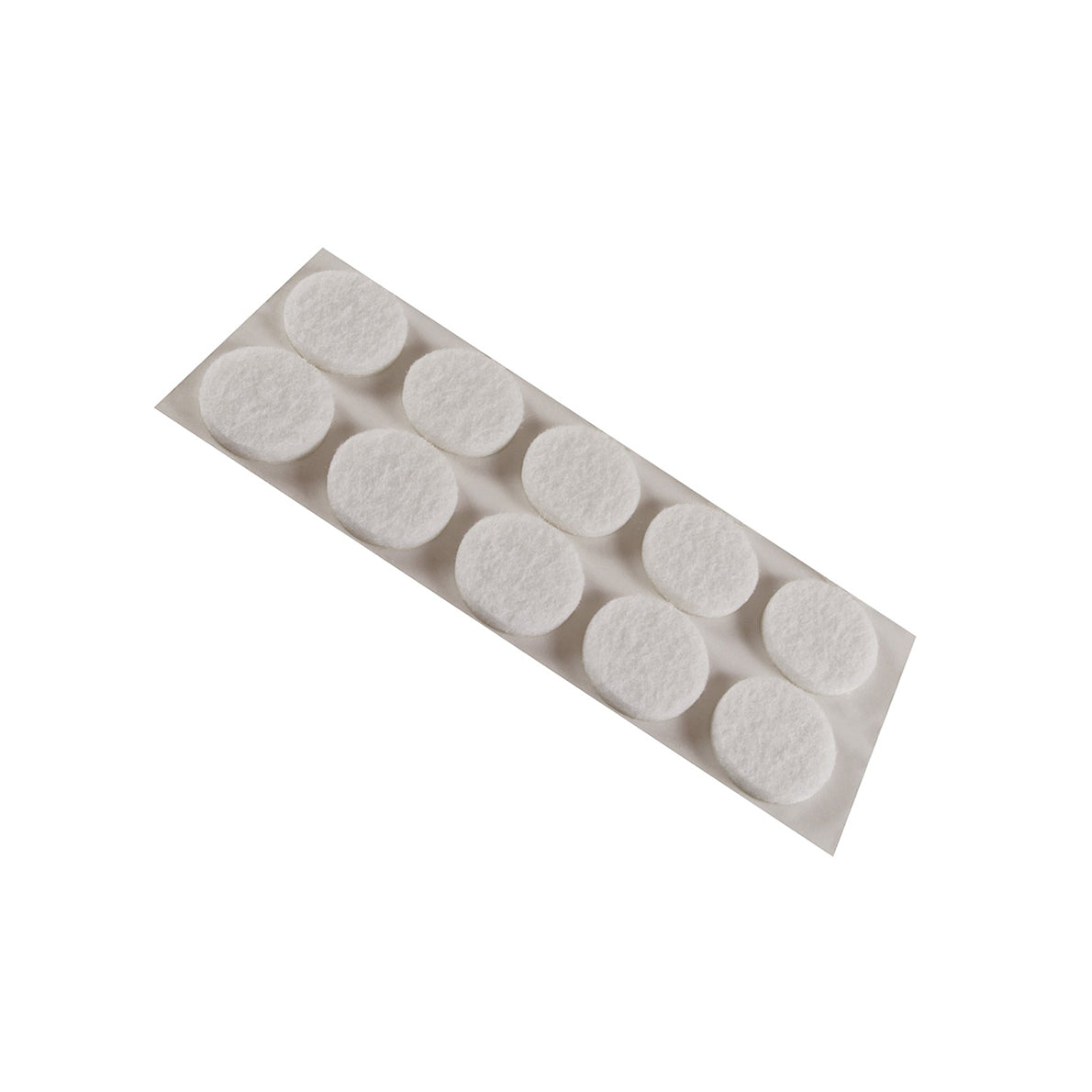 Feltrini adesivi tondi  20 mm. - bianco - 10 pz.