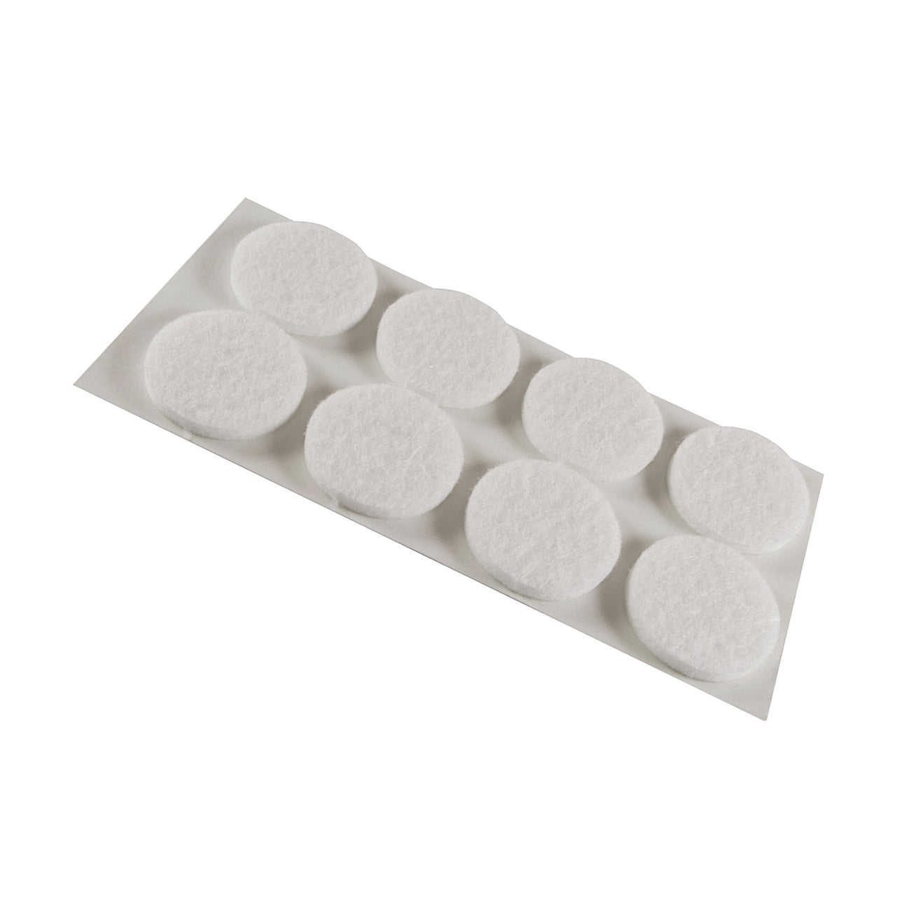 Feltrini adesivi tondi  24 mm. - bianco - 8 pz.