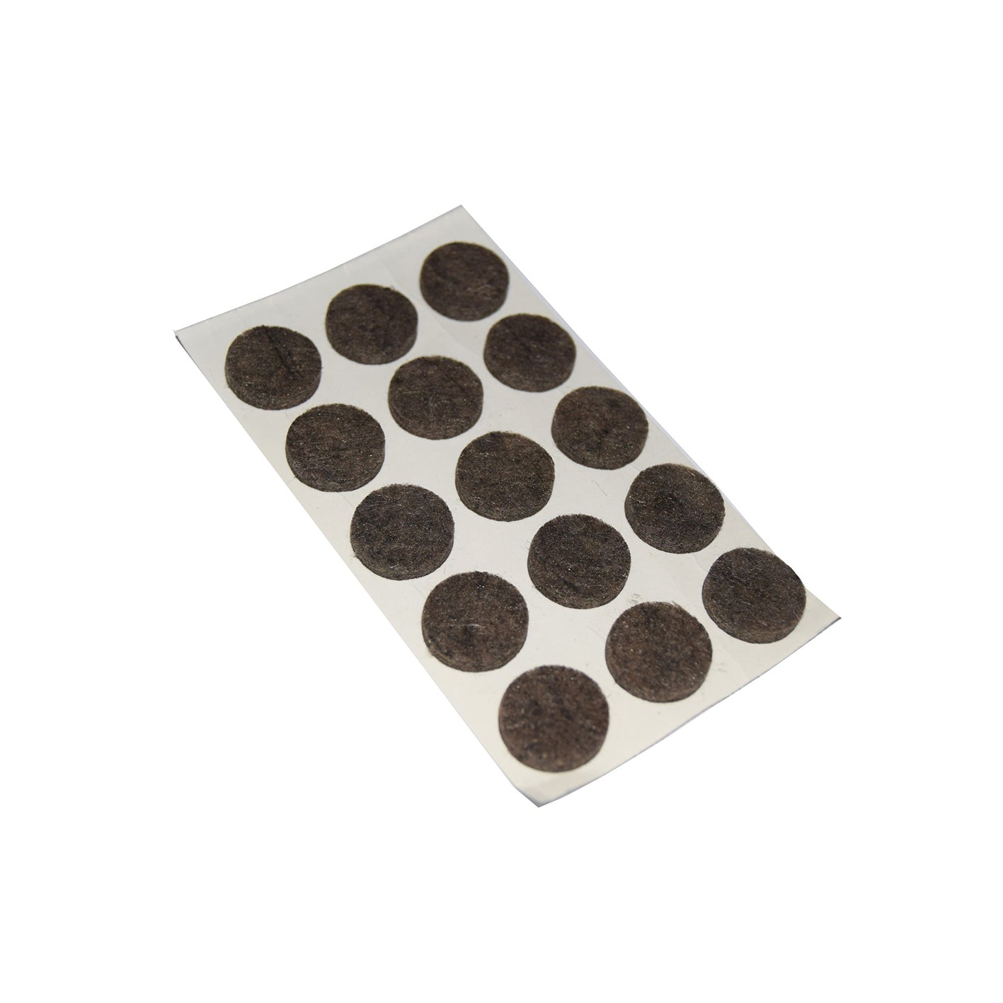 Feltrini adesivi tondi  16 mm. - marrone - 15 pz.