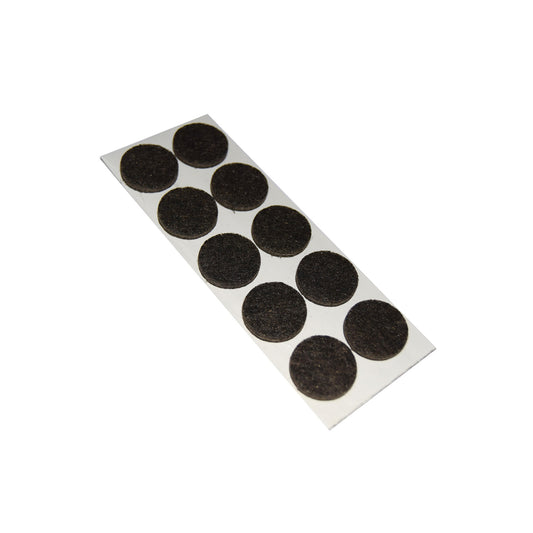 Feltrini adesivi tondi  20 mm. - marrone - 10 pz.