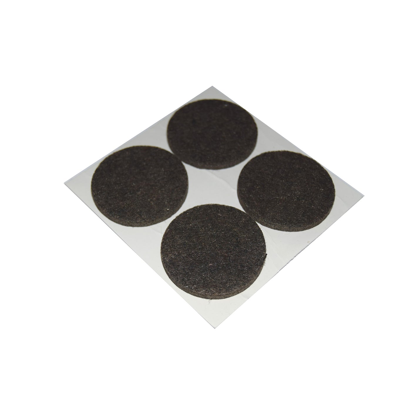 Feltrini adesivi tondi  35 mm. - marrone - 4 pz.