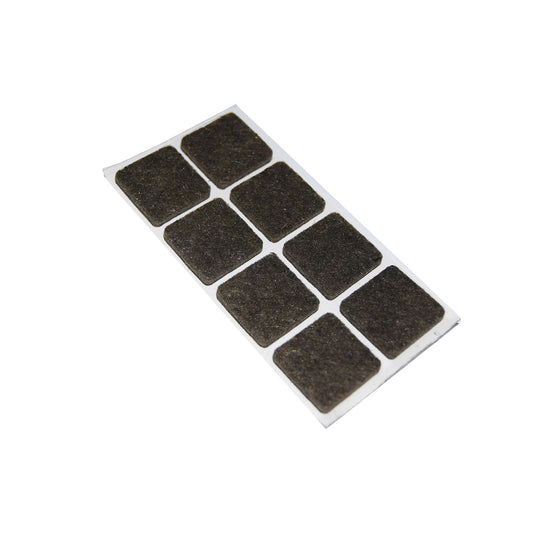 Feltrini adesivi quadrati - 25 x 25 mm. - marrone - 8 pz.