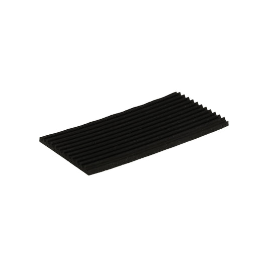Antiscivolo antivibrazione in gomma nera 35x70 mm. spessore 2,5 mm. 4 pz.
