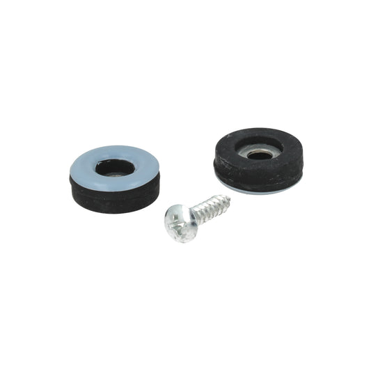 Scivoli PTFE tondi con vite  19 mm. - grigio - 8 pz.