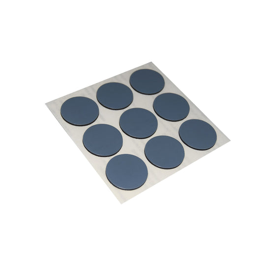 Scivoli PTFE adesivi tondi fustellati  28 mm. - grigio - 6 pz.