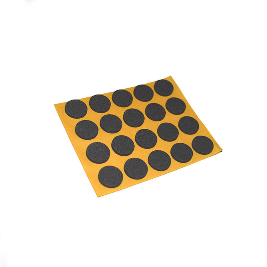 Antiscivolo "Mussit" tondi in EPDM adesiva nera  9 mm. - spessore 2,5 mm. - 45 pz.