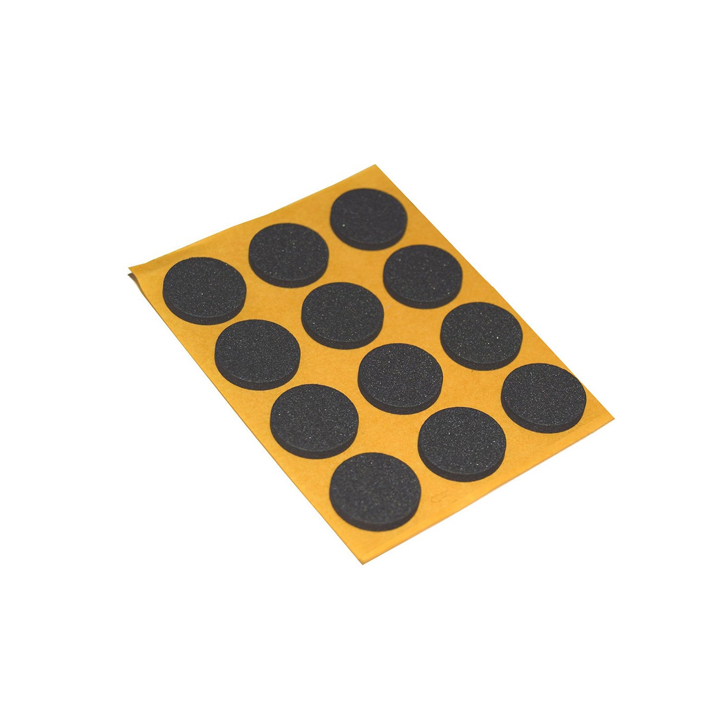 Antiscivolo "Mussit" tondi in EPDM adesiva nera  20 mm. - spessore 2,5 mm. - 12 pz.