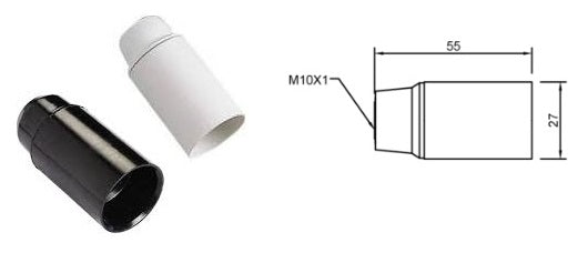 PORTALAMPADA LISCIO E14 BIANCO