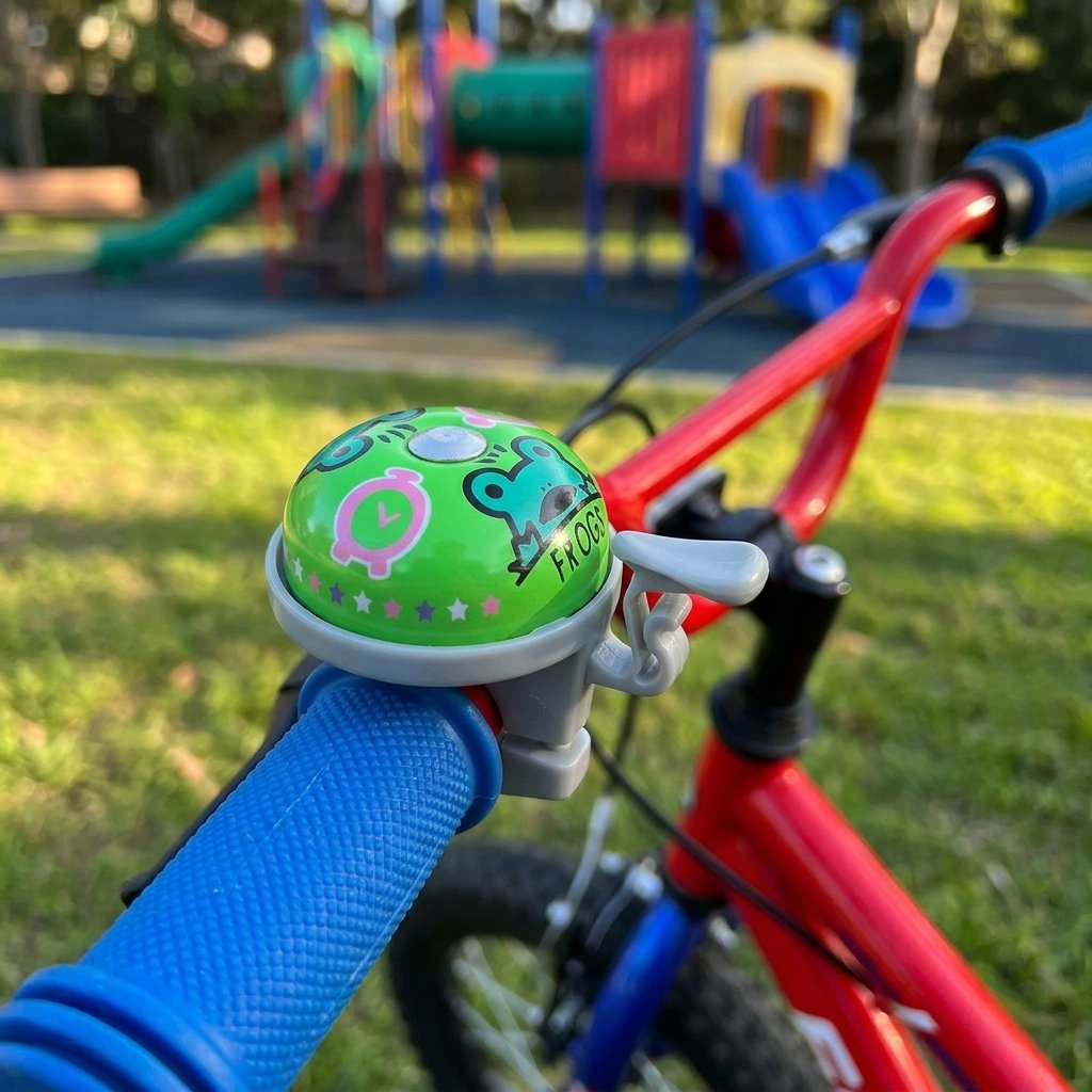 ON BIKE Campanello Bici Bambino Universale Con Grafica Rana