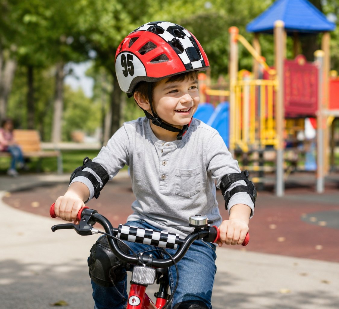ON BIKE Casco Bici Bambino 52-56 cm Regolabile Certificato EN 1078